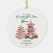 Kerst in Japan Custom Travel Keramisch Ornament (Voorkant)