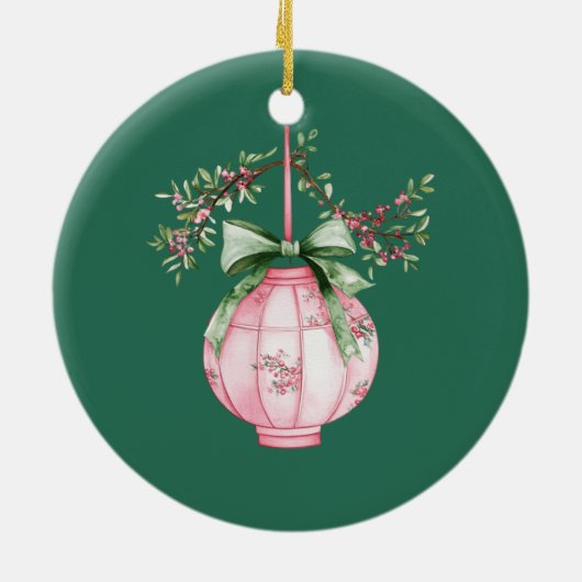 Kerst in Japan Custom Travel Keramisch Ornament (Achterkant)