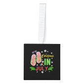 Kerst in juli Beach Teenslippers Zonnebril Zon Decoratie (Voorkant)