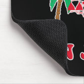 Kerst in juli bikiniflipflops met palmboom muismat (Hoek)