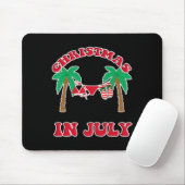 Kerst in juli bikiniflipflops met palmboom muismat (Met muis)