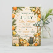 Kerst in juli Citroen Zomerfeest Kaart (Staand voorkant)