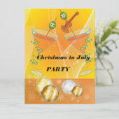 Kerst in juli feest kaart (Staand voorkant)