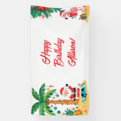 Kerst-in-juli-feestbanner Spandoek (Verticaal)
