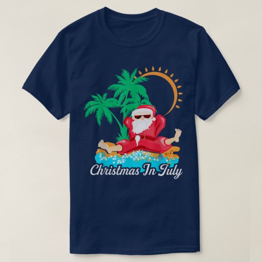 Kerst in juli-feestversieringsartikelen t-shirt (Design voorkant)