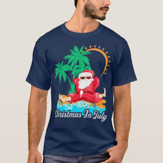 Kerst in juli-feestversieringsartikelen t-shirt
