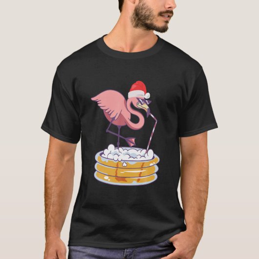 Kerst in juli Flamingo Bird Summer Vacat T-shirt (Voorkant)