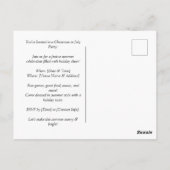 Kerst in juli Flamingo Save the Date Party Briefkaart (Achterkant)