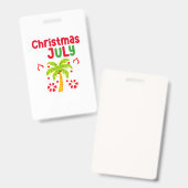 Kerst in juli Flip Flop Funny Summer Xmas Mannen Badge (Voor- en achterkant)