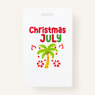 Kerst in juli Flip Flop Funny Summer Xmas Mannen Badge