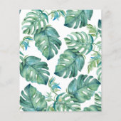 Kerst in juli Flyers Sjablonen Tropisch Thema (Achterkant)