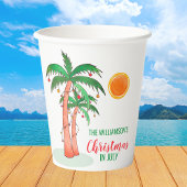 Kerst in juli gepersonaliseerd papieren bekers