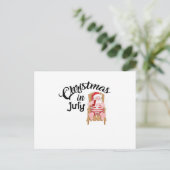 Kerst in juli Grappig cadeau Feestdagenkaart (Staand voorkant)