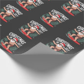 Kerst in juli Grappig Kerstfeest Santa Beach Cadeaupapier (Hoek)