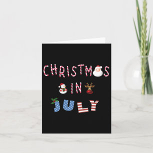 Kerst in juli Grappig snoepriet Santa Reindeer Kaart