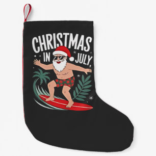 Kerst in juli Grappig Surfen Santa Vakantie Kleine Kerstsok