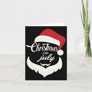 Kerst in juli Grappige Kerstman Hoed Kaart