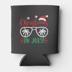 Kerst in juli Grappige Kerstvakantie Zomer Blikjeskoeler