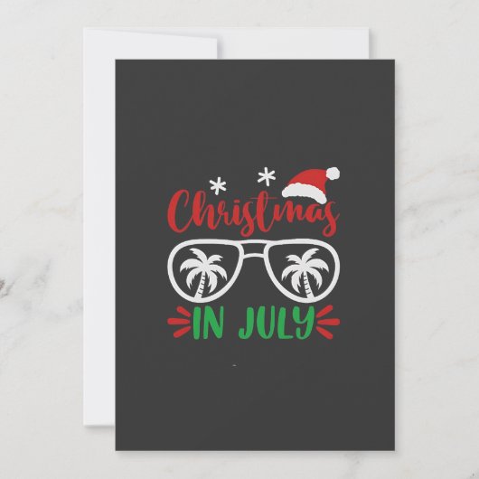Kerst in juli Grappige Kerstvakantie Zomer Kaart (Voorkant)
