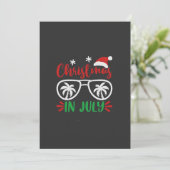 Kerst in juli Grappige Kerstvakantie Zomer Kaart (Staand voorkant)