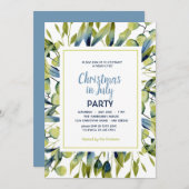 Kerst in juli Groene Blauwe Blauwe Blauwe Blauwe B Kaart (Voorkant / Achterkant)