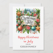 Kerst in juli Holiday Wreath Kaart (Voorkant)