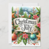 Kerst in juli Holiday Wreath Kaart (Achterkant)