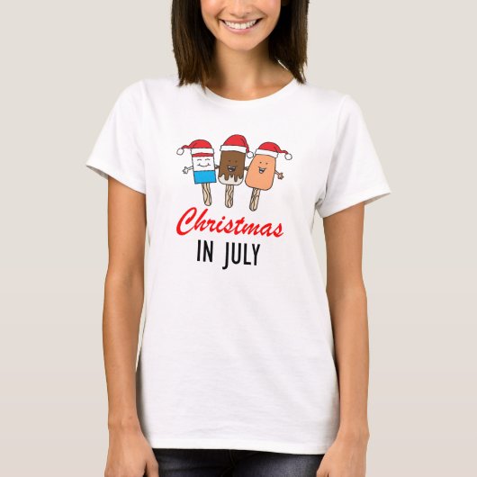 Kerst in juli ijzel Poppen schattig T-shirt (Voorkant)