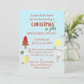 Kerst-in-juli Jingle Bell Picknick Uitnodiging (Staand voorkant)