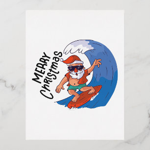 Kerst in juli Kaart Klassieke Round Sticker Napki