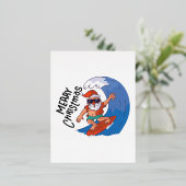 Kerst in juli Kaart Klassieke Round Sticker Napki (Staand Voorkant)