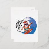 Kerst in juli Kaart Klassieke Round Sticker Napki (Voorkant / Achterkant)