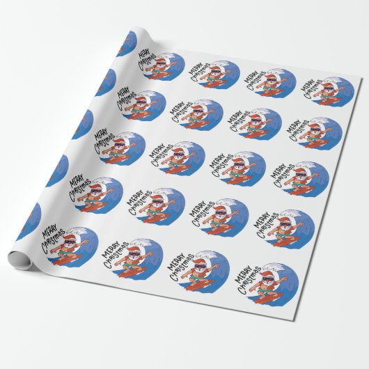 Kerst in juli Kaart Klassieke Round Sticker Napki Cadeaupapier (Uitgerold)