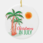 Kerst in juli keramische sieraad keramisch ornament (Achterkant)