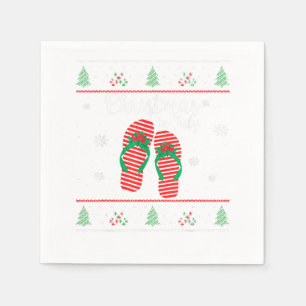 Kerst in juli lelijke kerstzomer servet