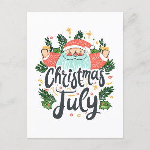 Kerst in juli Leuk & Feestelijk Santa Design Feestdagenkaart