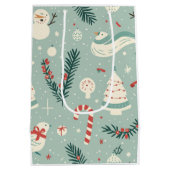 Kerst in juli met Santa Flamingo dansen Medium Cadeauzakje (Achterkant)