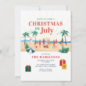 Kerst in juli Modern Familie Zomerfeest Kaart (Voorkant)