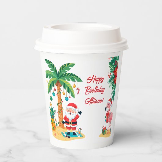 Kerst-in-juli-papieren beker (Achterkant)