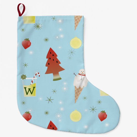 Kerst in juli Patroon Kerst Stocking Grote Kerstsok (Voorkant)