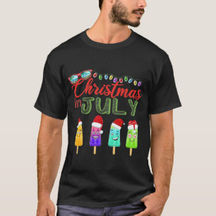 kerst in juli poppen in santa hat  t-shirt