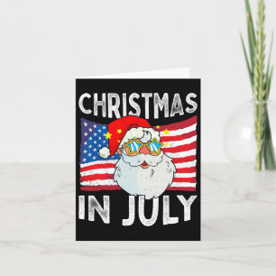 Kerst in juli Retro Hipster Funny Santa Mannen Wo Kaart