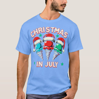 Kerst in juli Retro voor kinderen Ice Santa Funny T-shirt