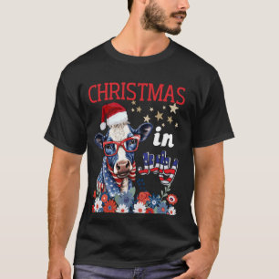Kerst in juli Santa Koe in Summer Flower Field T-shirt