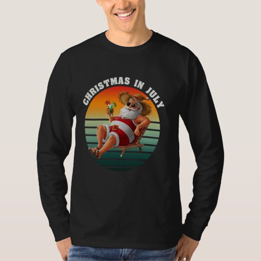 Kerst in juli Santa op vakantie in Summer Sung T-shirt (Voorkant)