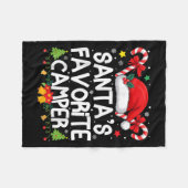 Kerst in juli Santas Favoriete Camper Camping L Fleece Deken (Voorkant (Horizontaal))