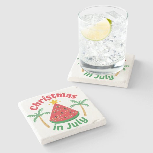 KERST IN JULI SERVETTEN GLAZEN ONDERZETTER (Zijkant)