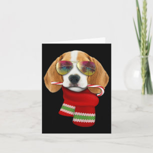 Kerst in juli Shirt Beagle Sungles Hondenliefhebbe Kaart
