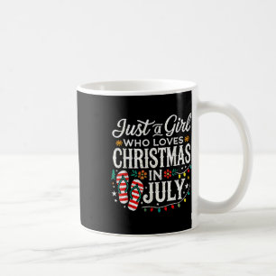 Kerst in juli Shirt Meisjes Funny Summer Beach V Koffiemok