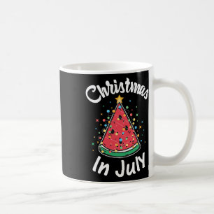 Kerst in juli shirt watermeloen kerstboom  koffiemok